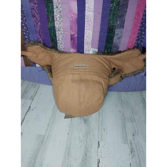 Trapper Hat Faux Fur Lined NWT Clear Creek Adult One Size Fits All Canvas Shell - Picture 8 of 11